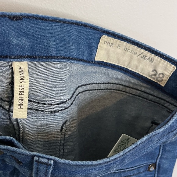 Rag & Bone High Rise Skinny Jeans Skye Wash Lightweight 28 - Picture 11 of 13